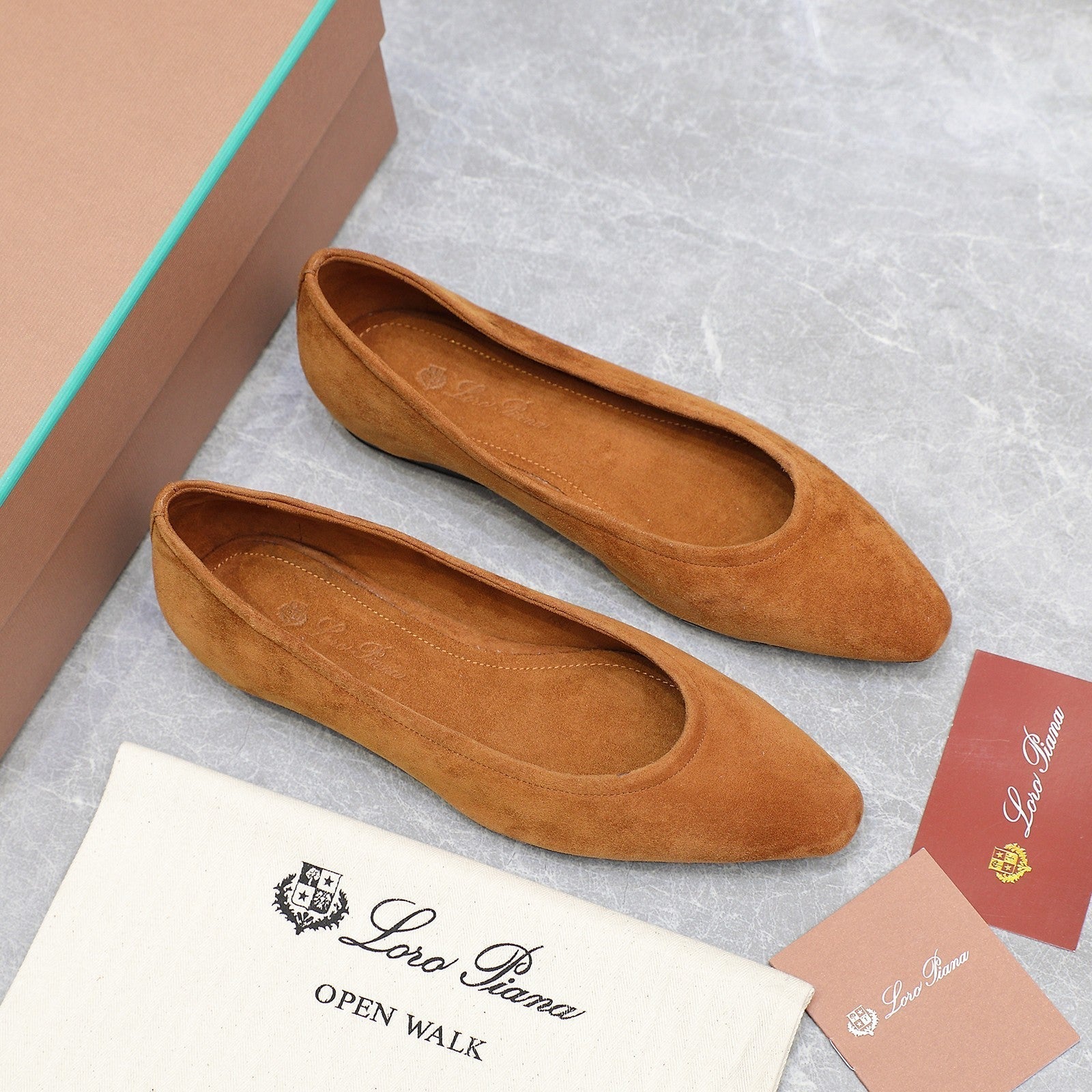 CLASSIC BALLET SHOES IN BRONZE BROWN SUEDE