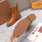 LP 25S KILDA ANKLE BOOT IN BURNT ORANGE CALFSKIN
