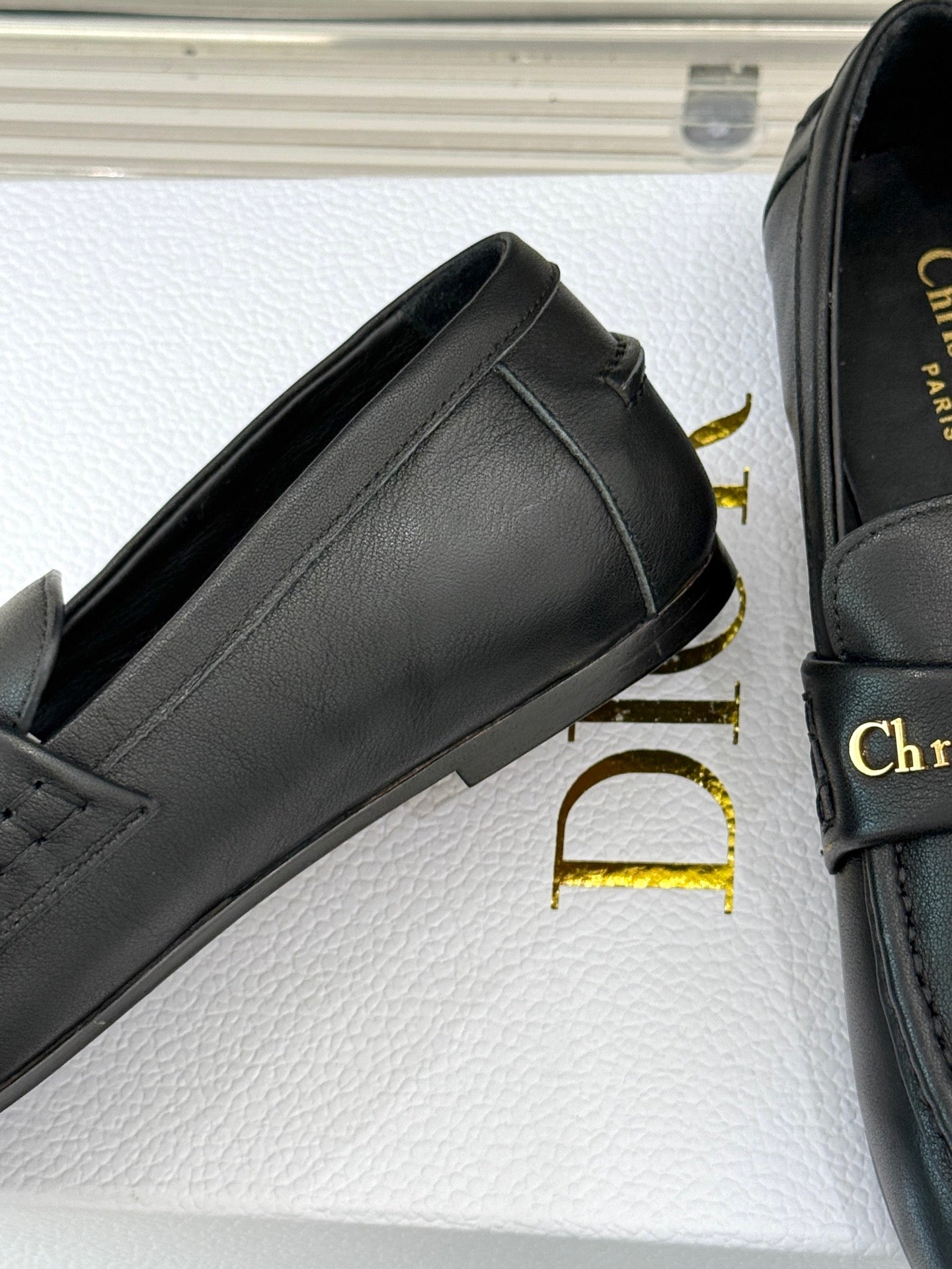 DIOR LOAFER 25S IN BLACK LAMBSKIN