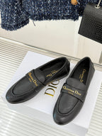DIOR LOAFER 25S IN BLACK LAMBSKIN
