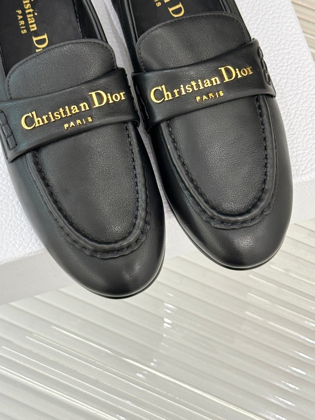 DIOR LOAFER 25S IN BLACK LAMBSKIN