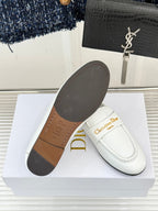 DIOR LOAFER 25S IN WHITE LAMBSKIN