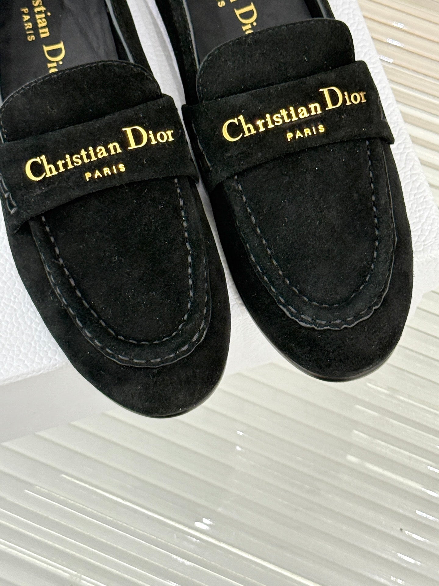 DIOR LOAFER 25S IN BLACK SUEDE