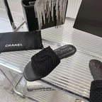 SLIPPERS BLACK SHEEPSKIN