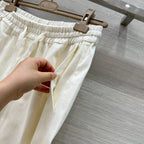 Loewe 25 Denim Wide-leg Cropped Pants White Cotton