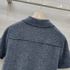 MIUMIU SHORT-SLEEVE TURTLENECK SWEATER STYLE 695
