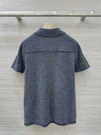 MIUMIU SHORT-SLEEVE TURTLENECK SWEATER STYLE 695