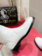 VALENTINO 25S KNEE-HIGH BOOTS IN WHITE CALFSKIN STYLE 6