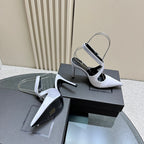 SL CROSS-STRAP SLINGBACK LIGHT BLUE SATIN