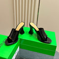 HIGH MULE 95 MM IN BLACK CALFSKIN
