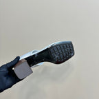 MARELLA THONG IN SILVER LEATHER WITH SIGNATURE INTRECCIATO INSOLE 55 MM