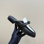 ASTAIRE MULE IN WHITE MIX BLACK CALFSKIN