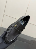 YSL DNA LOAFERS IN BLACK CALFSKIN GOLD HARDWARE