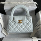 CHANEL  KELLY 25S 19 CM IN PASTEL MINT GREEN LAMBSKIN WITH GOLD HARDWARE