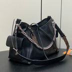 CARRY ALL PM 33.5 BLACK CLAFSKIN SILVER CHAIN