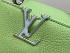 CAPUCINES MINI 21 GREEN TAURILLON TURQUOISE SILVER HARDWARE