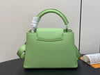 CAPUCINES BB 27 GREEN TAURILLON TURQUOISE SILVER HARDWARE