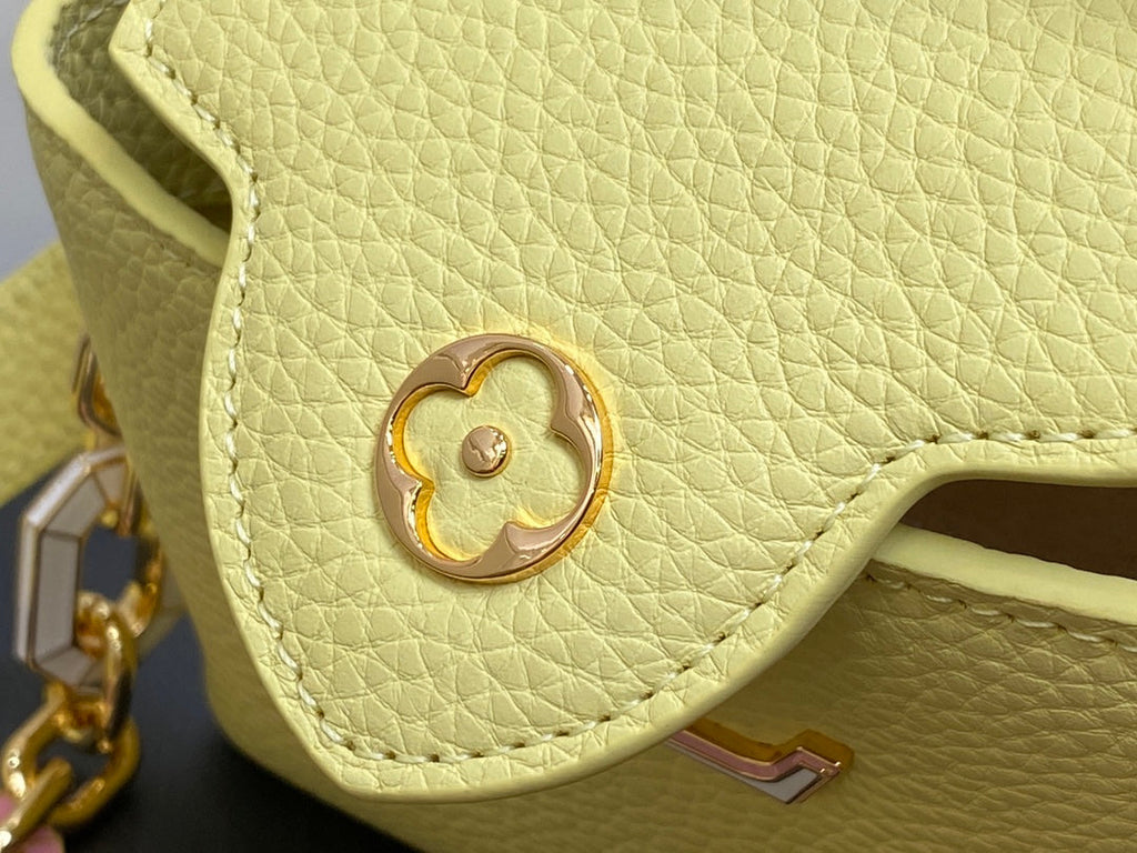CAPUCINES MINI 21 YELLOW TAURILLON GOLD HARDWARE