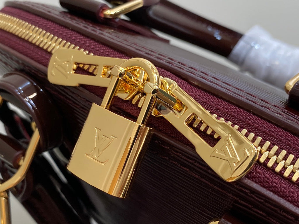 alma bb 23 bordeaux red epi calfskin