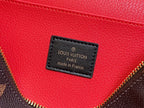 LV Nice BB Bag 24cm Brown Canvas Cowhide 320699