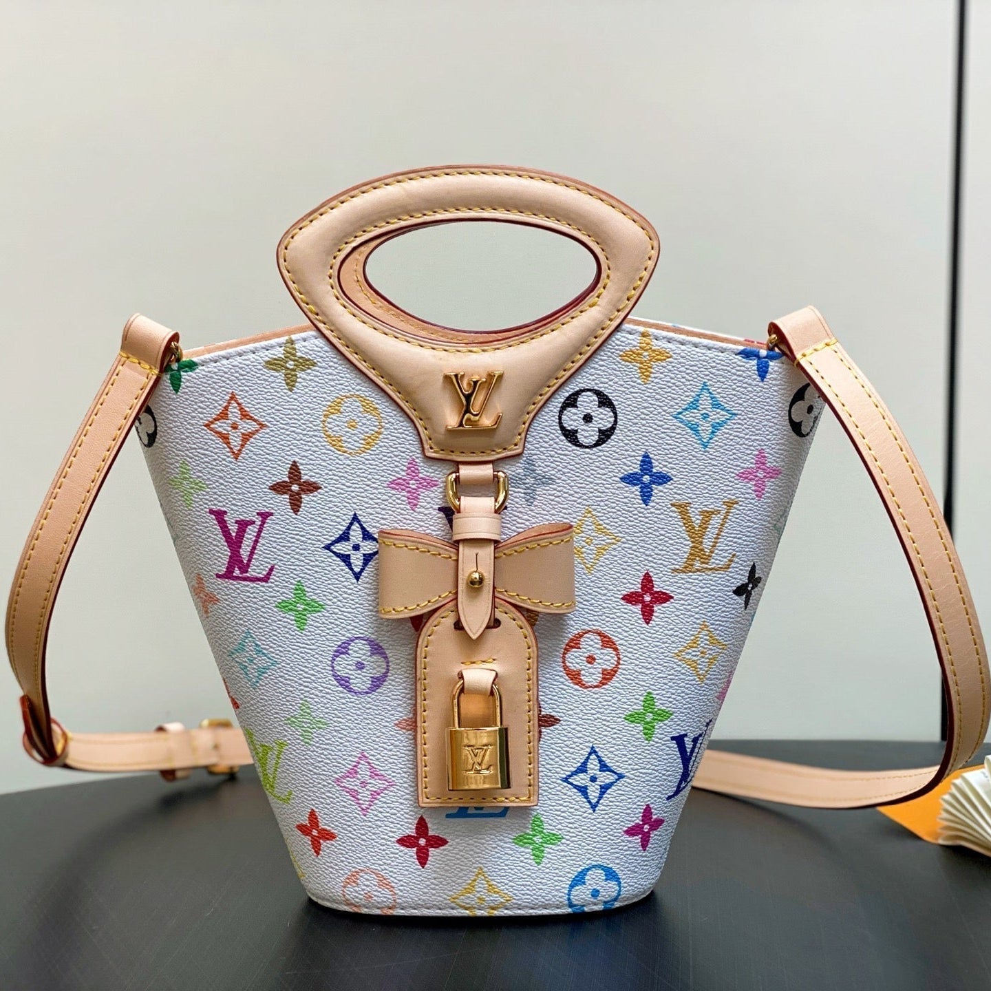 LV Rivage BB 18cm White Multicolore Monogram Canvas 329875