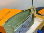 LV x TM ROMY Wallet Green Gold Leather 329890