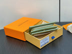 LV x TM Portfolio Claire Green Gold Leather 329879
