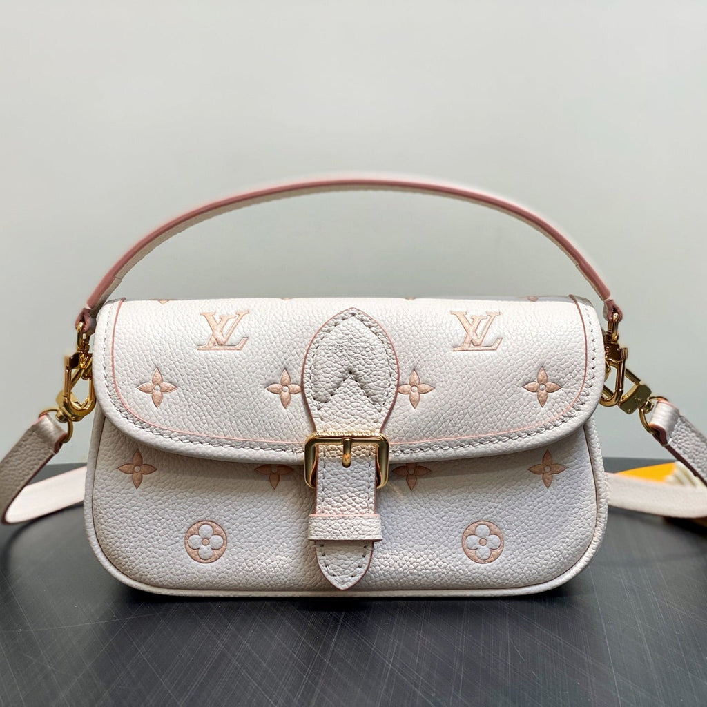 LV Nano Diane 19cm Cream Grained Calfskin