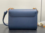 Twist MM Slim 23cm Navy Calfskin
