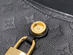 LV Anytime Flap Bag 29.5cm Black Calfskin