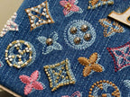 LV Capucines 21cm Bag Blue mix Colors Denim Leather 338217