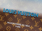 LV 2025 Blue Gradient Square Tote Shopping Bag Cowhide 343985
