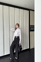 LOEWE BLACK GATHERED-WAIST PANTS