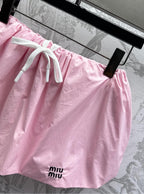 MIUMIU PLEATED DRAWSTRING MINI SKIRT 267800