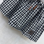 MIU 25S PLAID MINI SKIRT WITH DRAWSTRING 264707