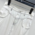 CHANEL HIGH-WAIST SKIRT WITH CUT-OUT HEM 274762