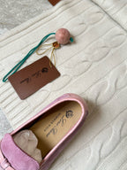 LP LOAFERS 25S IN MAUVE PINK SUEDE MIX LAMBSKIN