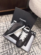 TRAINERS SNEAKER IN BLACK CALFSKIN AND SUEDE