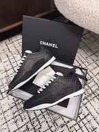 TRAINERS SNEAKER IN BLACK CALFSKIN AND SUEDE
