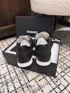 TRAINERS SNEAKER IN BLACK CALFSKIN AND SUEDE