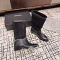 CC BOOTS IN BLACK SUEDE AND CALFSKIN 393518