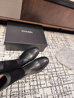 CC BOOTS IN BLACK SUEDE AND CALFSKIN 393518