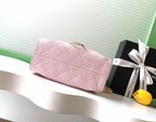 CHANEL 25S HOBO BAG 22 IN LIGHT PINK CAVIAR WITH GOLD HARDWARE