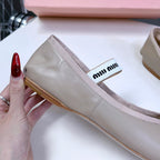 BALLET FLAT SHOES LIGHT NUDE SHEEPSKIN