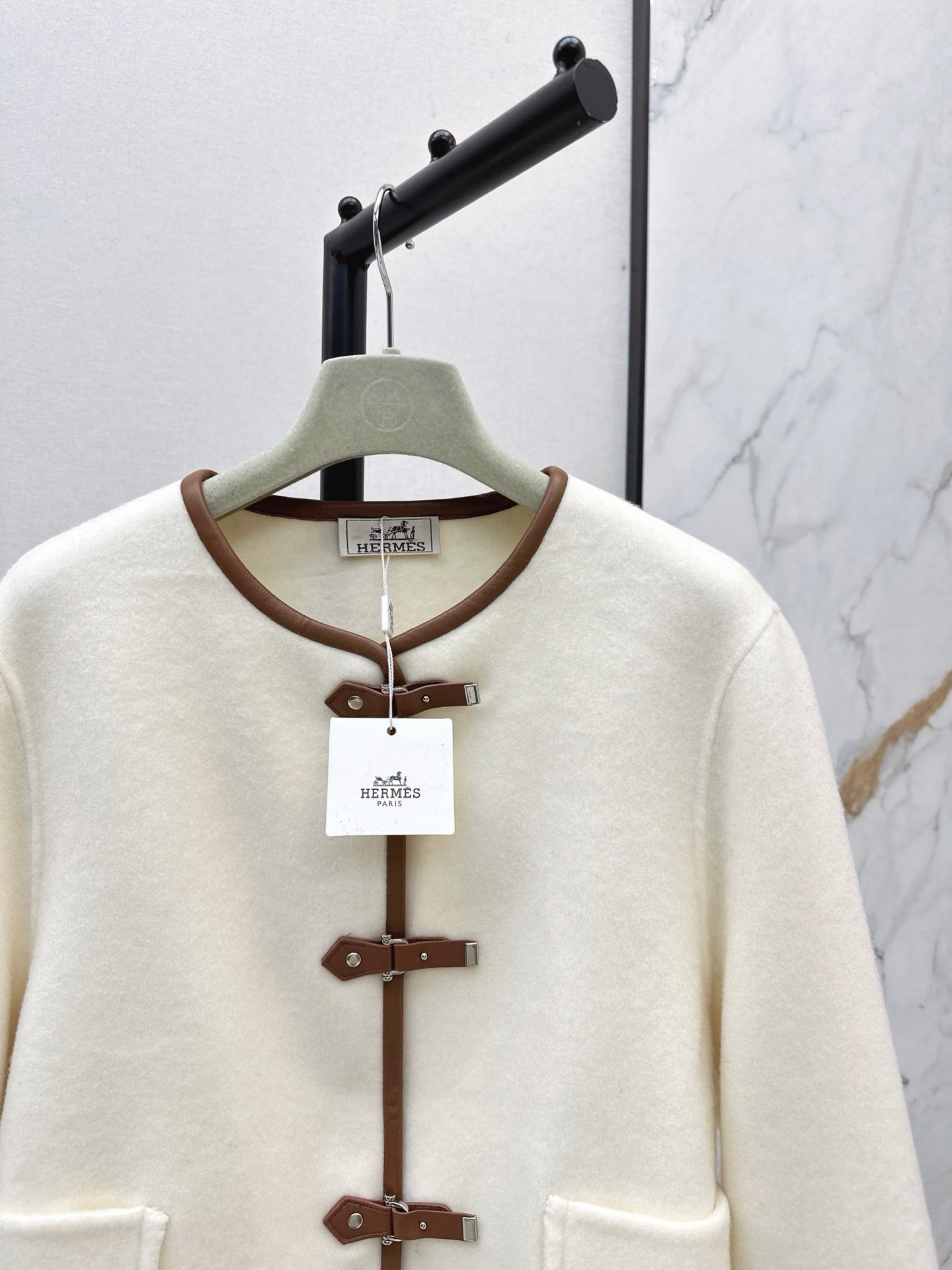 HERMES 25S REVERSIBLE SHORT CASHMERE COAT 130