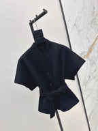 DIOR 25S SHORT DOUBLE-FACED KNIT COAT 586