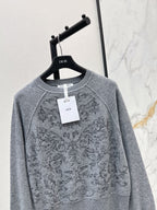DIOR 25S FLORAL EMBROIDERED CASHMERE SWEATER 593