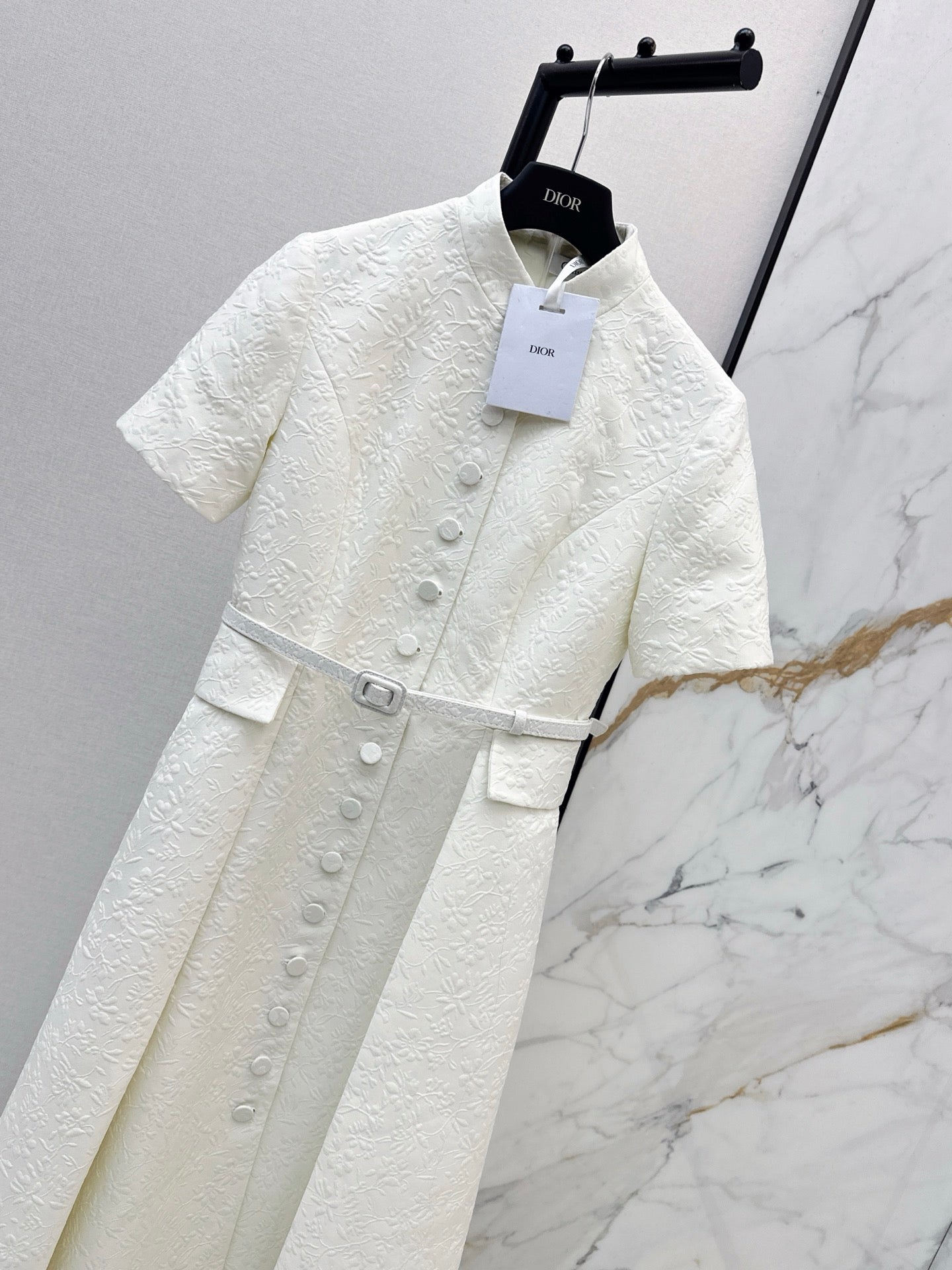 DIOR 25S STAND COLLAR LONG DRESS 512
