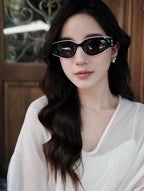 CC Sunglassses Black Mix White 6056