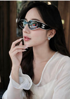 CC Sunglassses Black Mix White 6056
